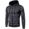 Men's polka dot zipper hoodie sweater Autumn and winter plush warm hoodie hoodie sweatshirt